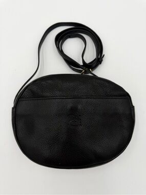 IL Bisonte Vintage Black Leather Crossbody Bag
